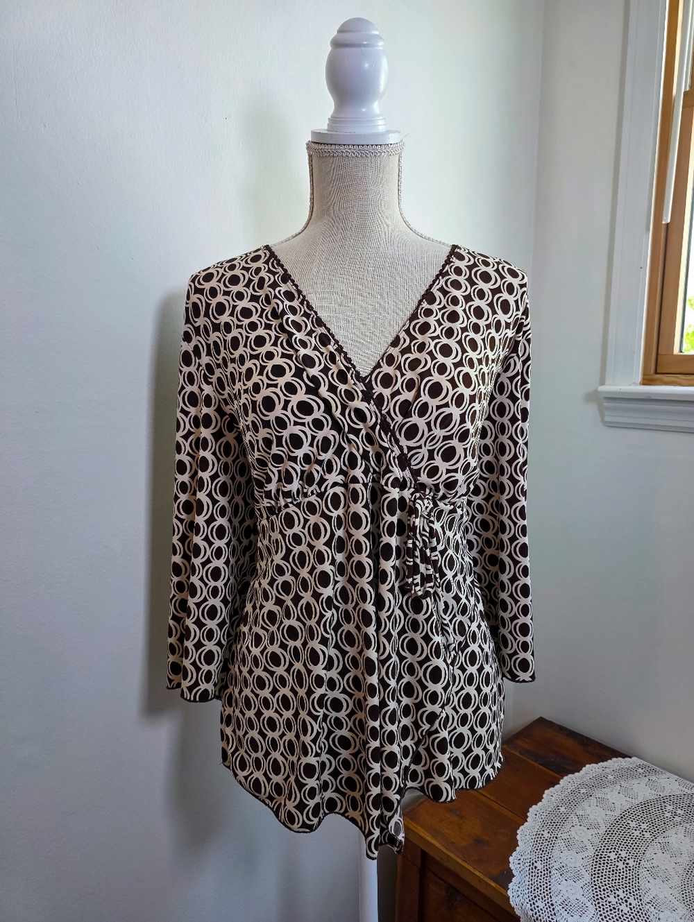 Vintage Y2K I.N. Studio Faux Wrap Style Top